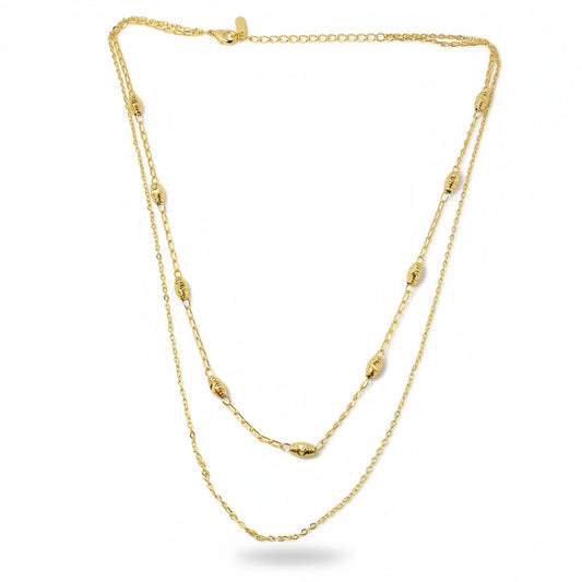 CM - Cadenas Doble - Oro Laminado 14k