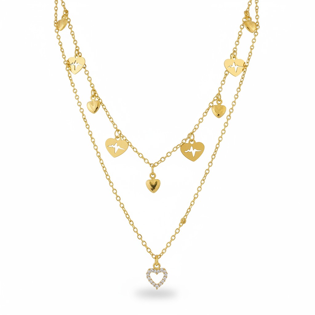 CM - Cadenas Doble - Oro Laminado 14k