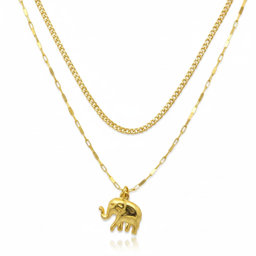 CM - Cadenas Doble - Oro Laminado 14k