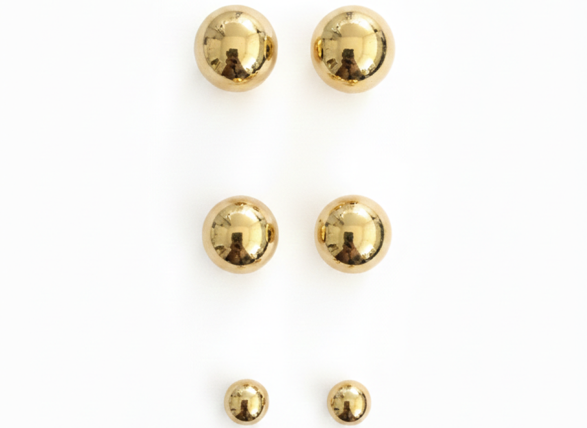 CM - Aros - Balin Liso - Oro Laminado 14k